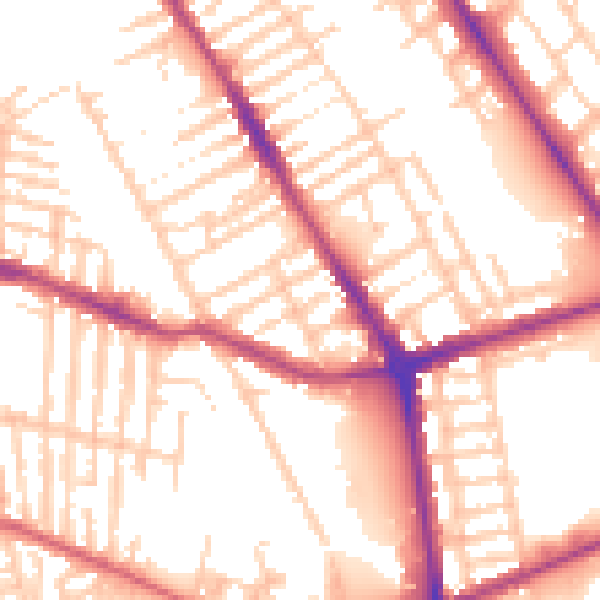 Daytime road noise heatmap for L20 5DU