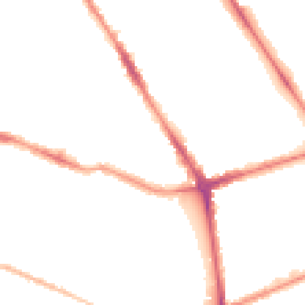 Night-time road noise heatmap for L20 5DU