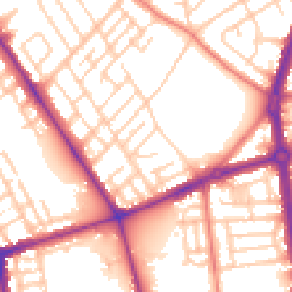 Daytime road noise heatmap for L20 6AR