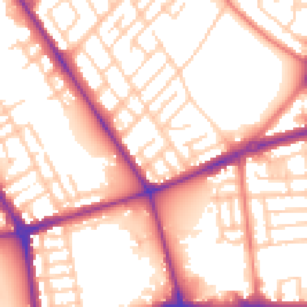 Daytime road noise heatmap for L20 6DA