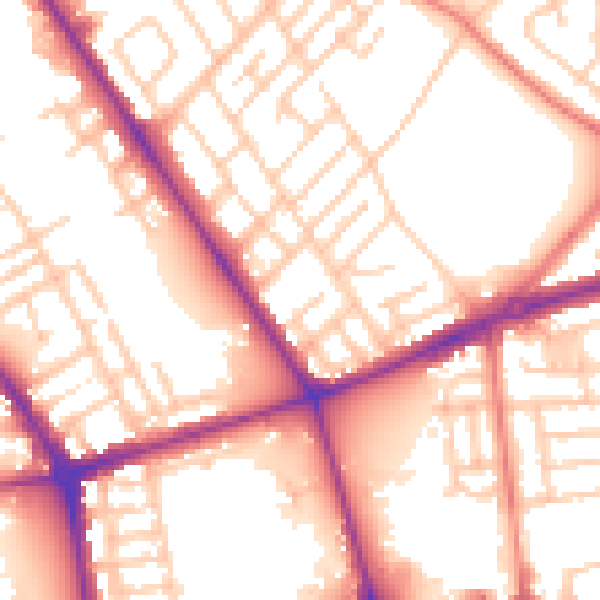 Daytime road noise heatmap for L20 6DH