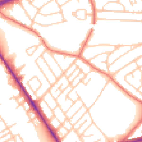 Daytime road noise heatmap for L20 6EA