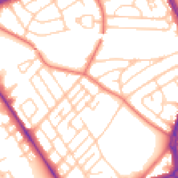 Daytime road noise heatmap for L20 6EB