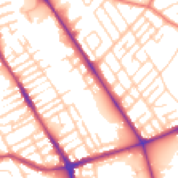 Daytime road noise heatmap for L20 6GD
