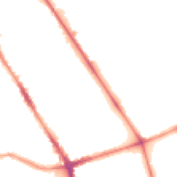 Night-time road noise heatmap for L20 6GD