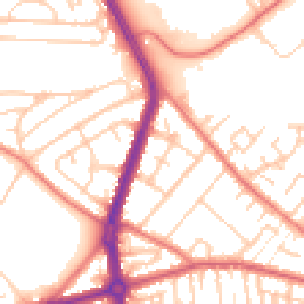 Daytime road noise heatmap for L20 6HL