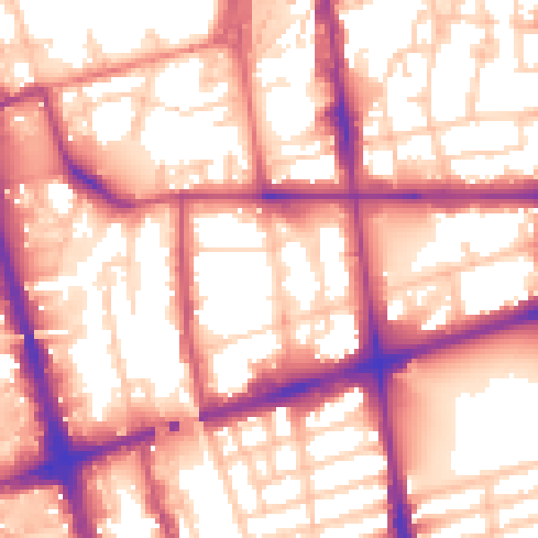 Daytime road noise heatmap for L20 7AZ