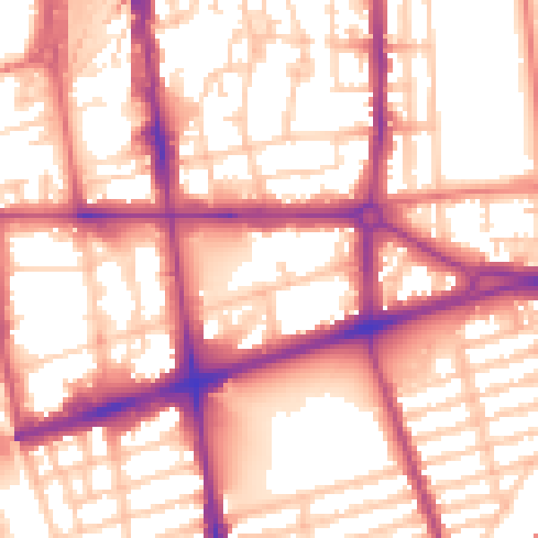 Daytime road noise heatmap for L20 7DJ