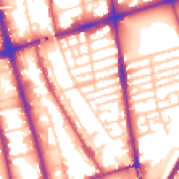 Daytime road noise heatmap for L20 7DP