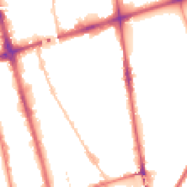 Night-time road noise heatmap for L20 7DP