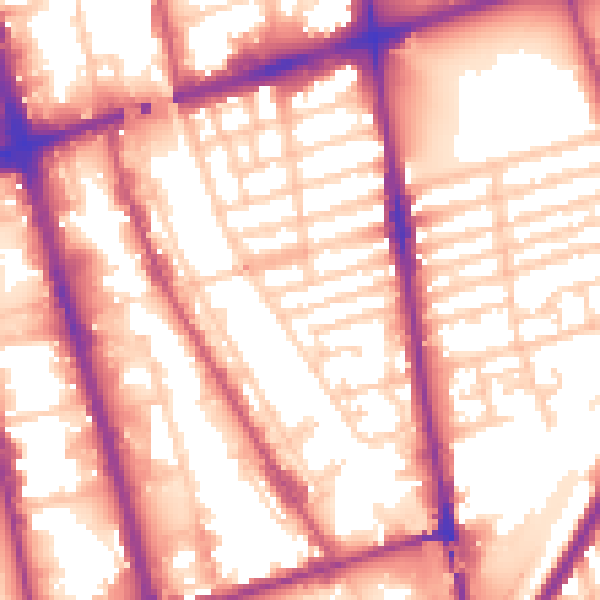 Daytime road noise heatmap for L20 7DS