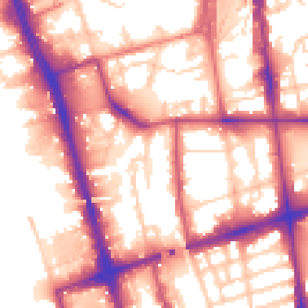 Daytime road noise heatmap for L20 8AT