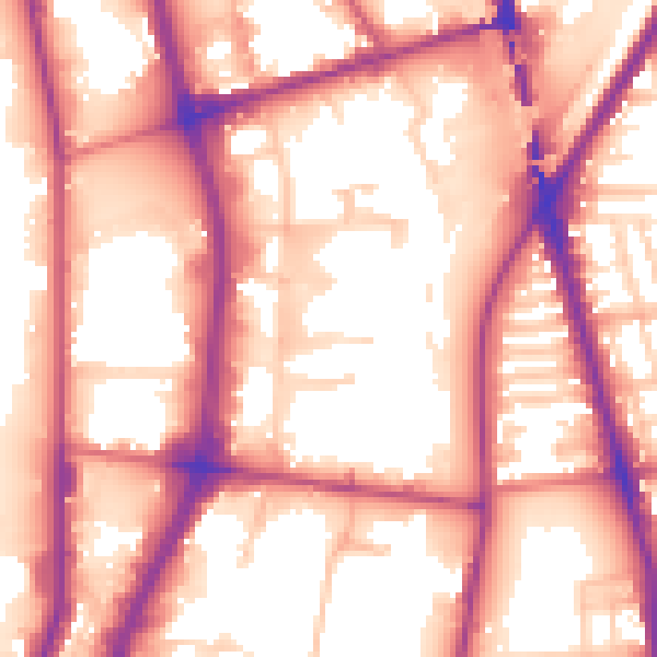 Daytime road noise heatmap for L20 8EX