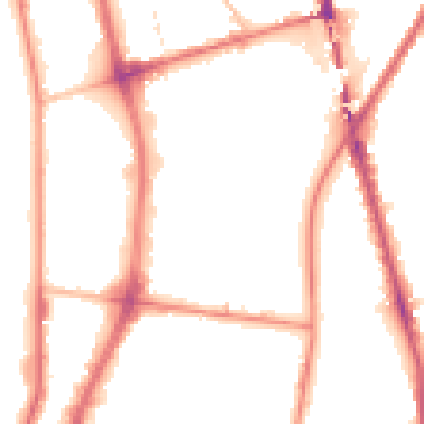 Night-time road noise heatmap for L20 8EX