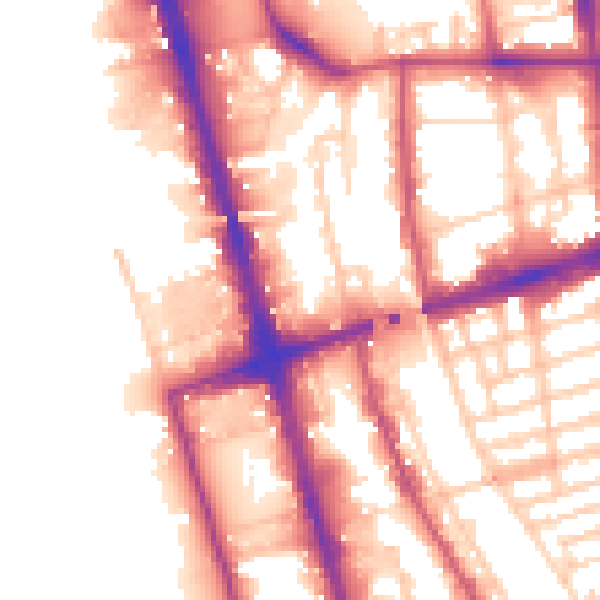 Daytime road noise heatmap for L20 8LY