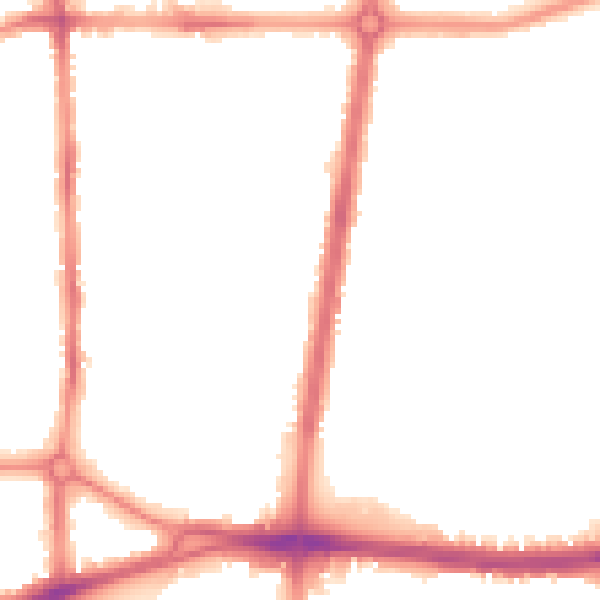Night-time road noise heatmap for L20 9JL