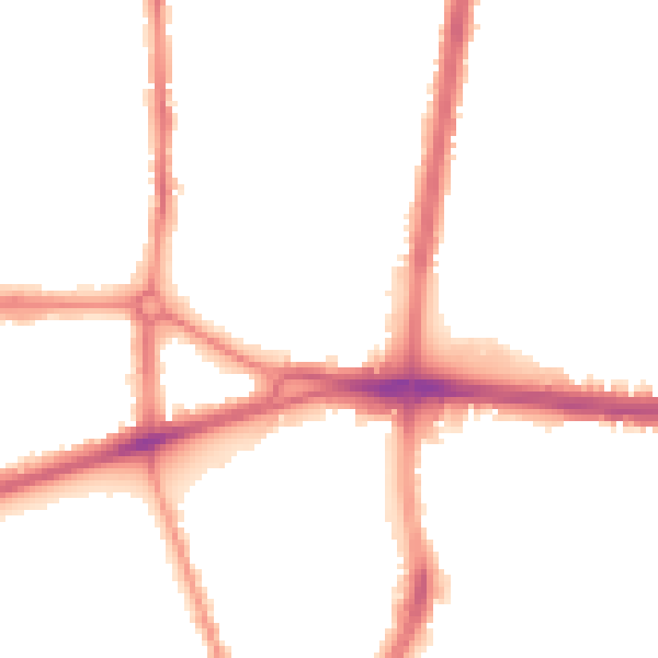 Night-time road noise heatmap for L20 9JR