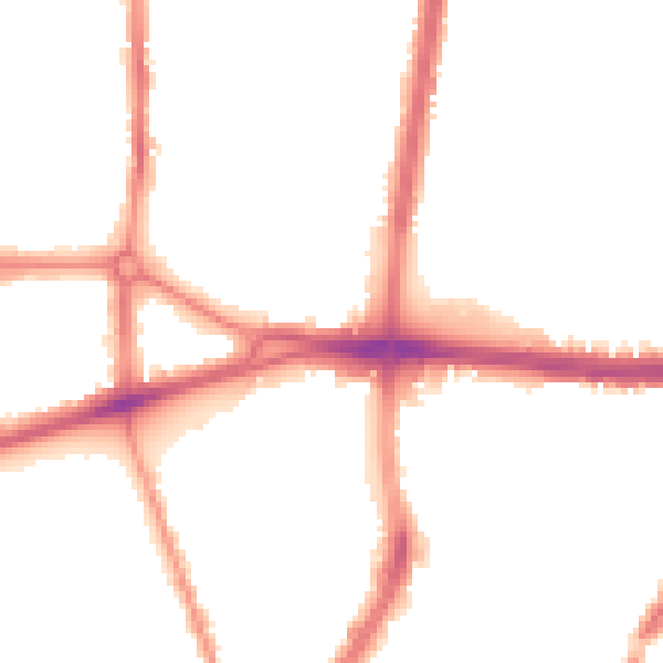 Night-time road noise heatmap for L20 9JU
