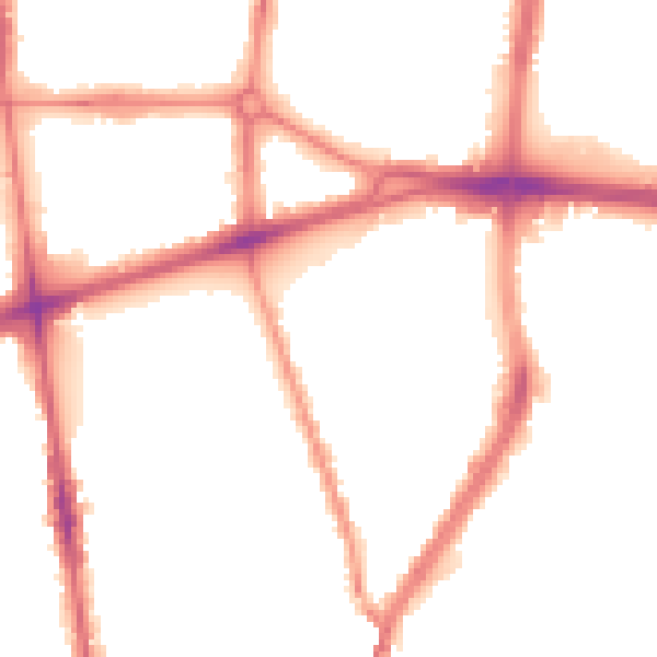 Night-time road noise heatmap for L20 9LN