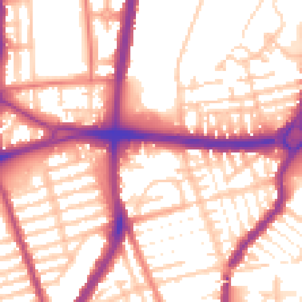 Daytime road noise heatmap for L20 9PA