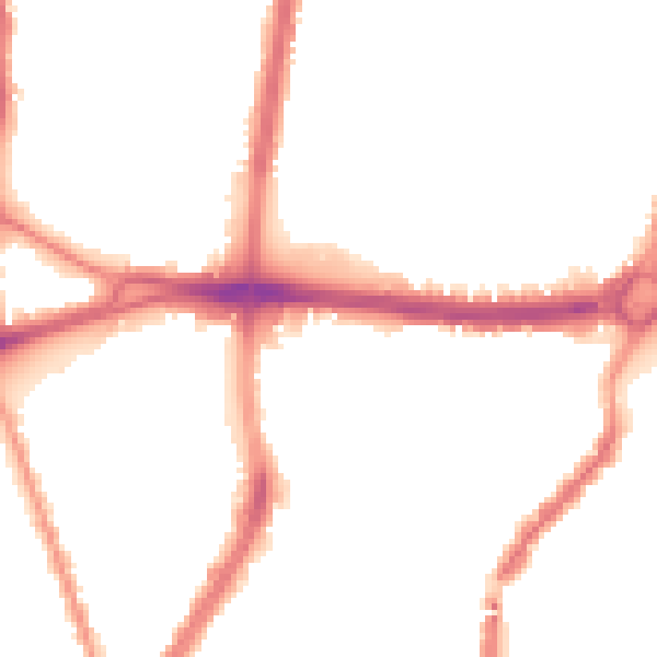 Night-time road noise heatmap for L20 9PA