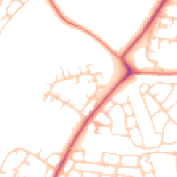 Daytime road noise heatmap for L21 0JL