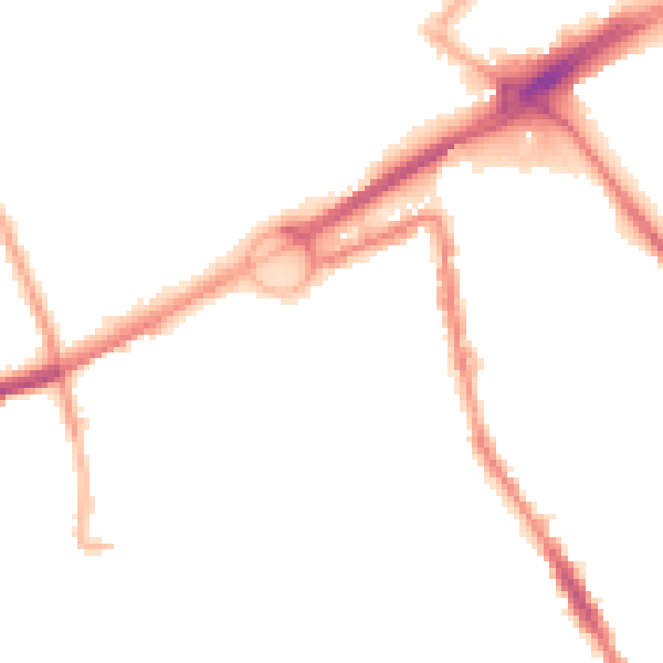 Night-time road noise heatmap for L21 6NA