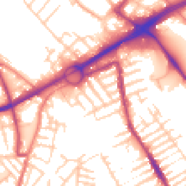 Daytime road noise heatmap for L21 6NQ