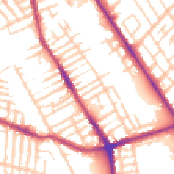 Daytime road noise heatmap for L21 8HY