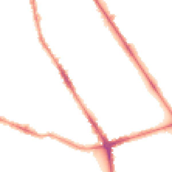 Night-time road noise heatmap for L21 8HY