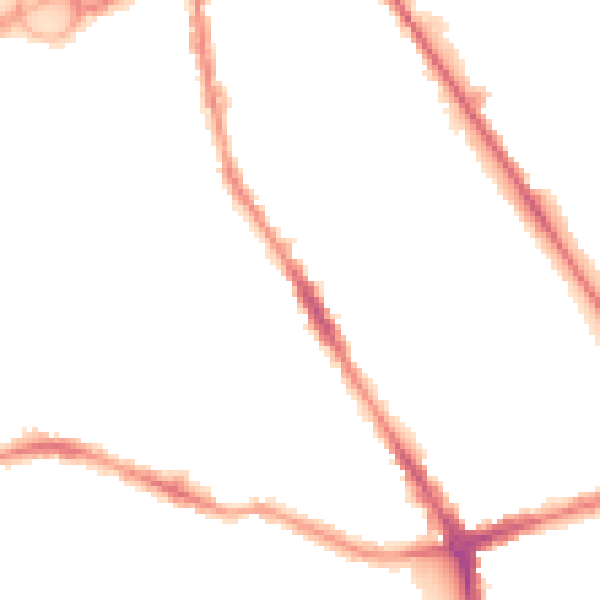 Night-time road noise heatmap for L21 8JT