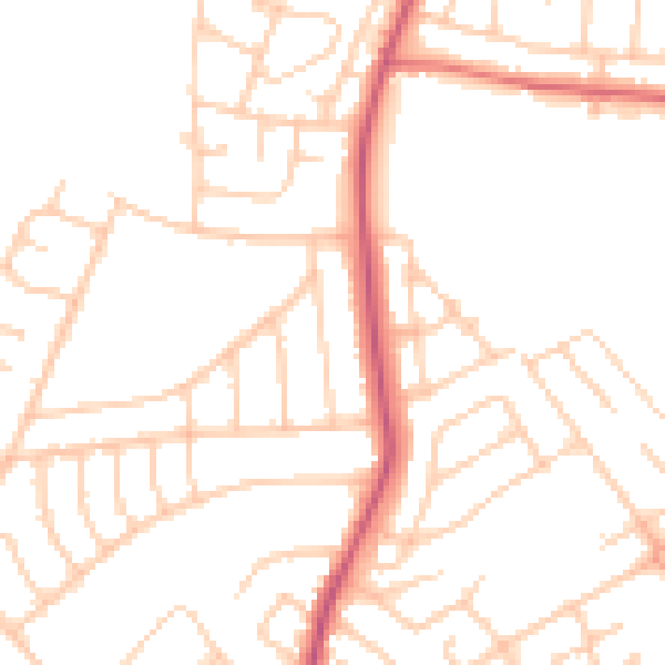 Daytime road noise heatmap for L21 9JF