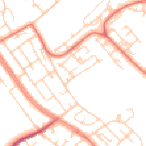Daytime road noise heatmap for L28 0QG