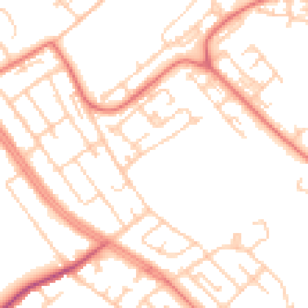 Daytime road noise heatmap for L28 0QJ