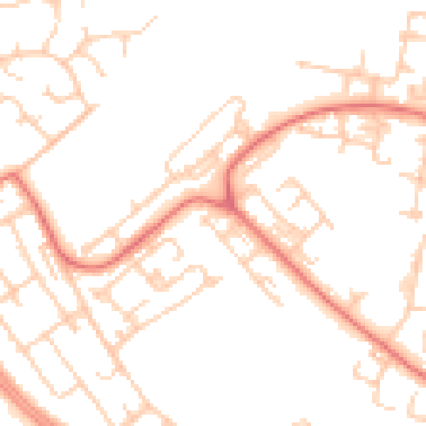 Daytime road noise heatmap for L28 0QP