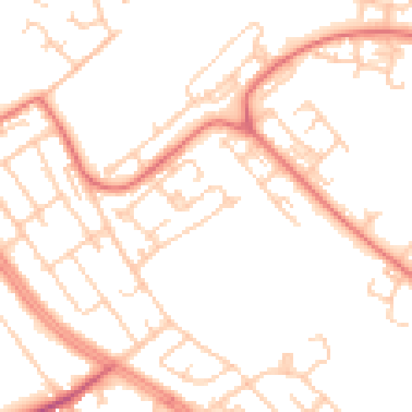 Daytime road noise heatmap for L28 0QQ