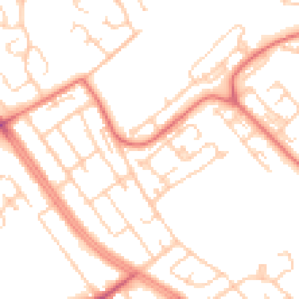 Daytime road noise heatmap for L28 0QU