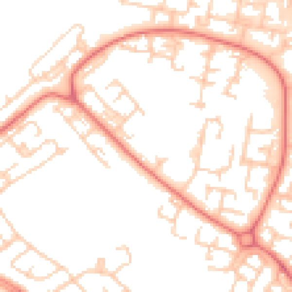Daytime road noise heatmap for L28 1NR