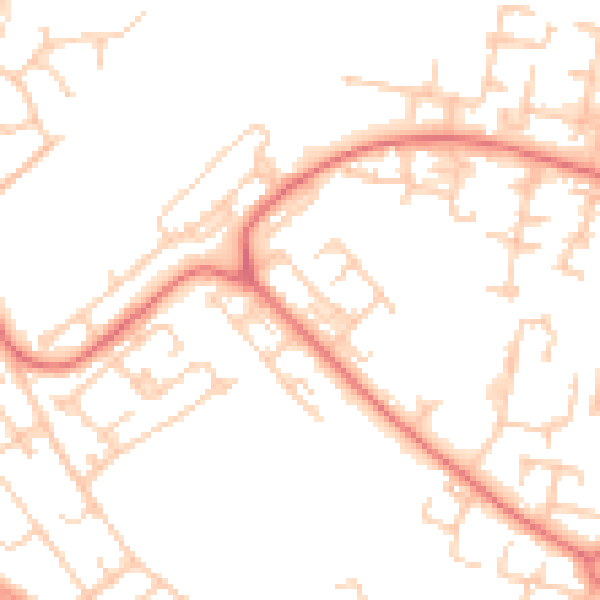 Daytime road noise heatmap for L28 1RB