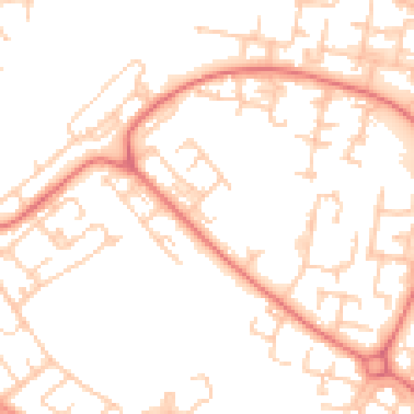 Daytime road noise heatmap for L28 1RQ