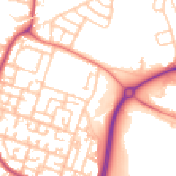 Daytime road noise heatmap for L32 0AA