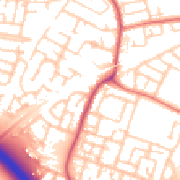 Daytime road noise heatmap for L32 0RD