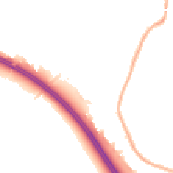 Night-time road noise heatmap for L32 0RL