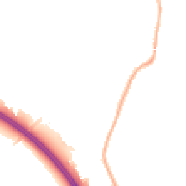 Night-time road noise heatmap for L32 0RR