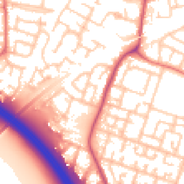 Daytime road noise heatmap for L32 0RT