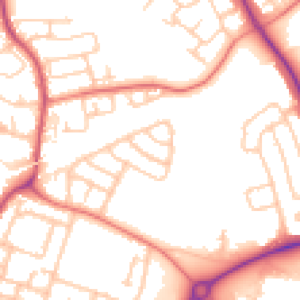 Daytime road noise heatmap for L32 0SB