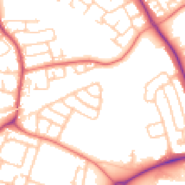 Daytime road noise heatmap for L32 0SD