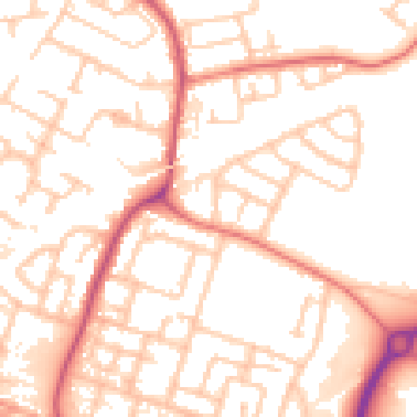 Daytime road noise heatmap for L32 0SE