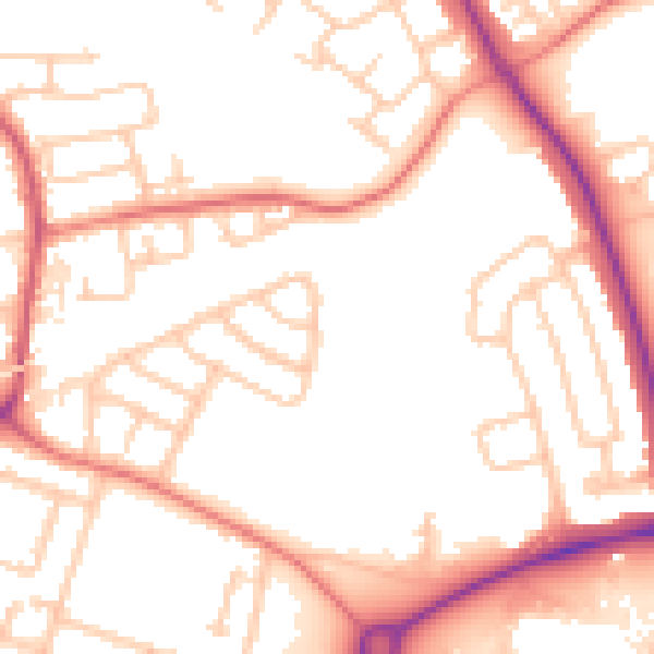 Daytime road noise heatmap for L32 0SG
