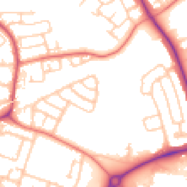Daytime road noise heatmap for L32 0SH